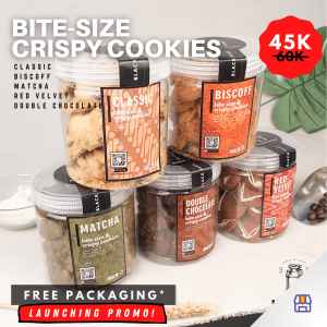 30 Pcs Crispy Bite-Size Chocolate Chip Cookies - Black Dairy